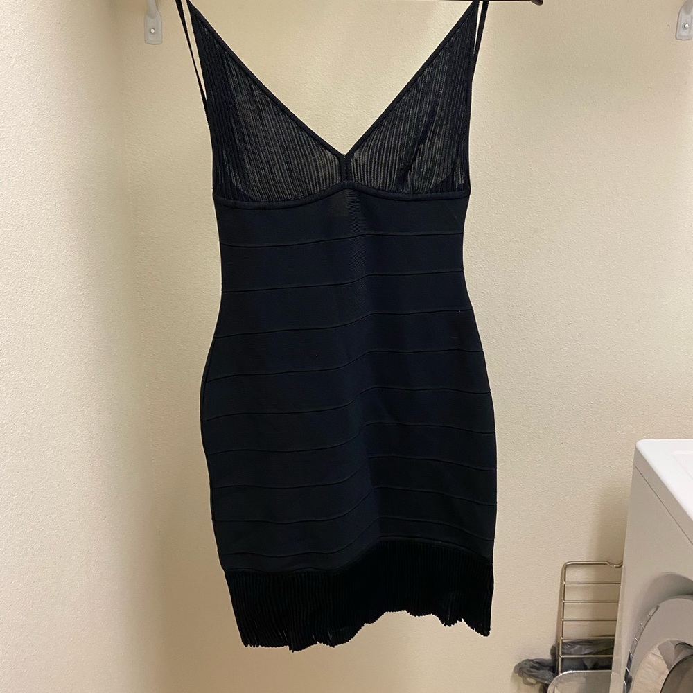 Herve Leger Black Bandage Mini Dress